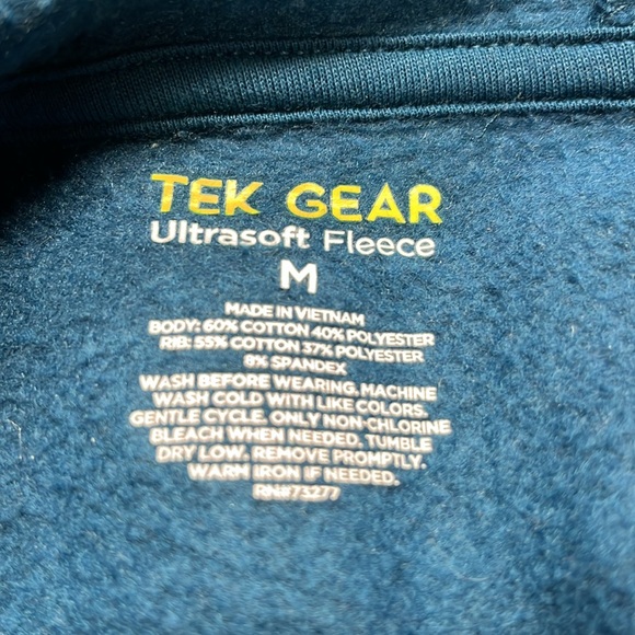 Women’s Hoodie, medium, thumb holes, two pockets, zipper, cotton/polyester, Teal - Picture 3 of 3